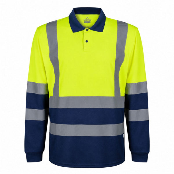 Polera Cuello Camisero 360 Alta Visibilidad Bicolor