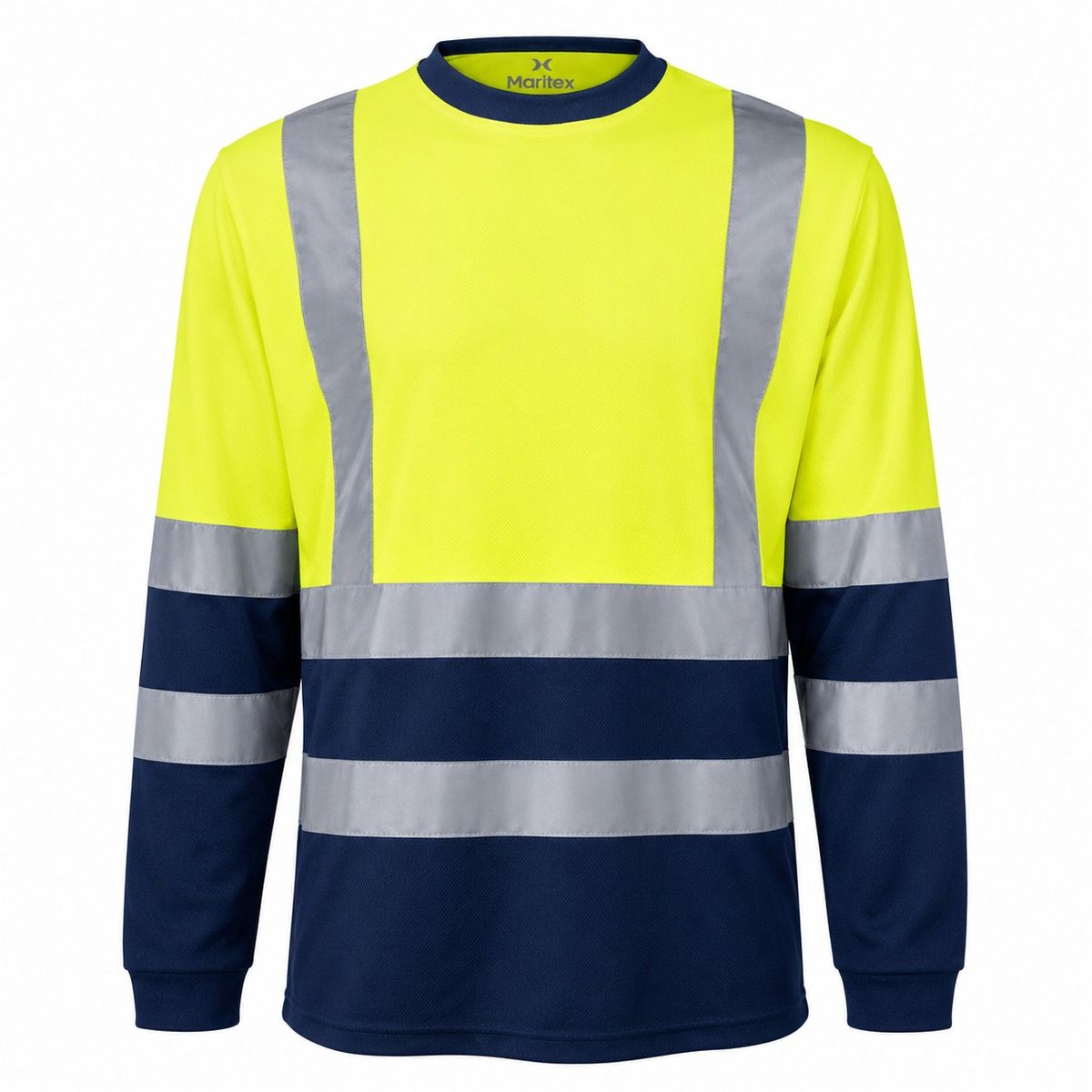 Polera Polo Cuello Redondo 360 Alta Visibilidad Bicolor