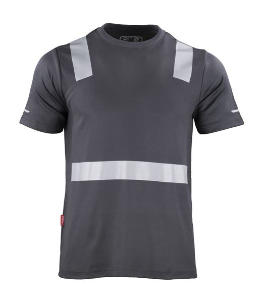 Polera Híbrida con Cinta Reflectiva Manga Corta Hombre