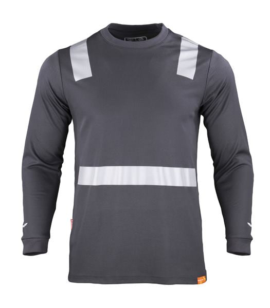 Polera Híbrida con Cinta Reflectiva Manga Larga Hombre