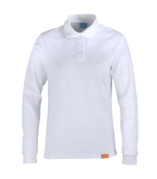 Polera Pique Cuello Camisero Manga Larga Mujer