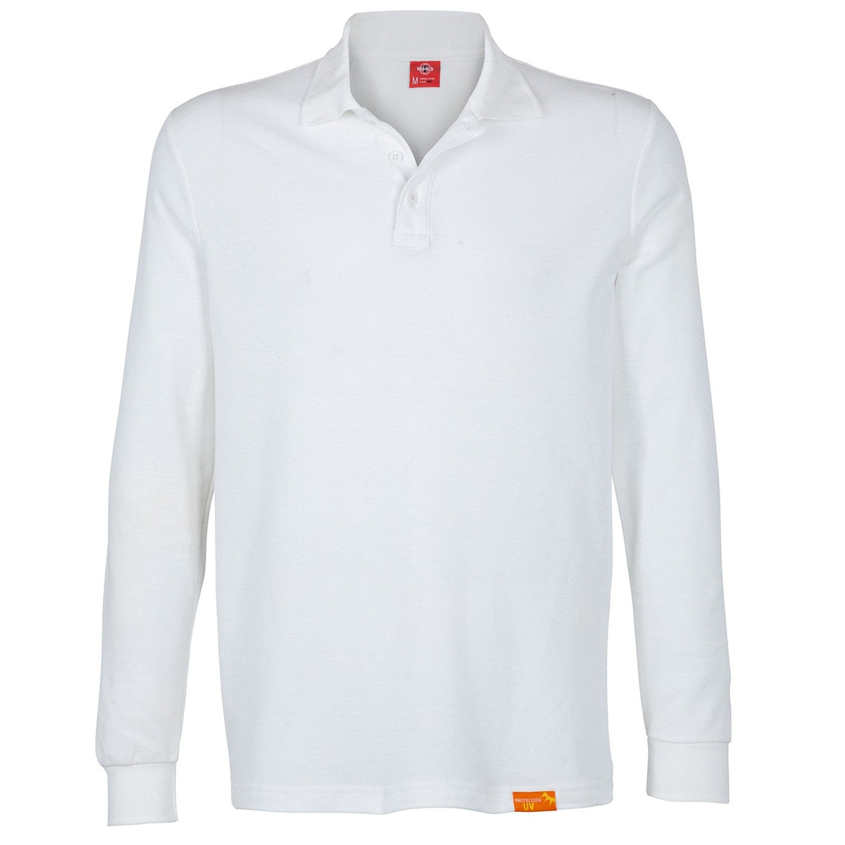 Polera Pique Cuello Camisero Manga Larga Hombre