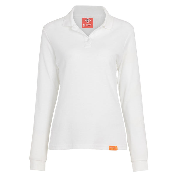 Polera Pique Cuello Camisero Manga Larga Mujer