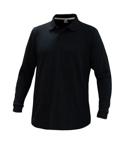 Polera Cuello Camisero Comfort Spandex Manga Larga Hombre