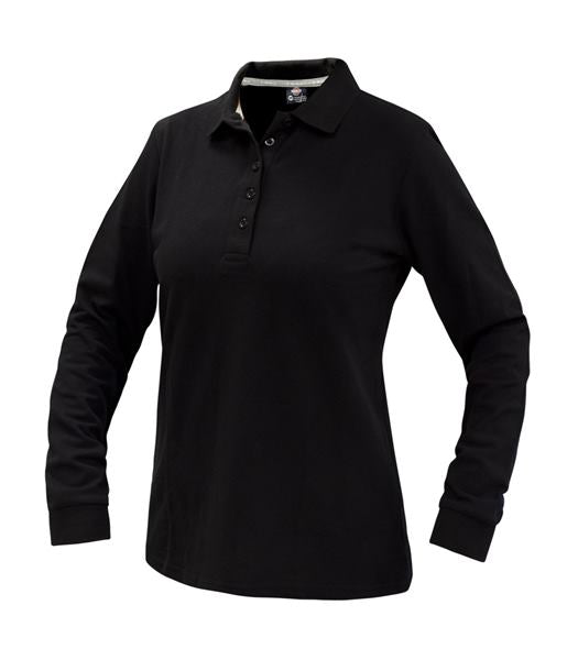 Polera Cuello Camisero Confort Spandex Manga Larga Mujer