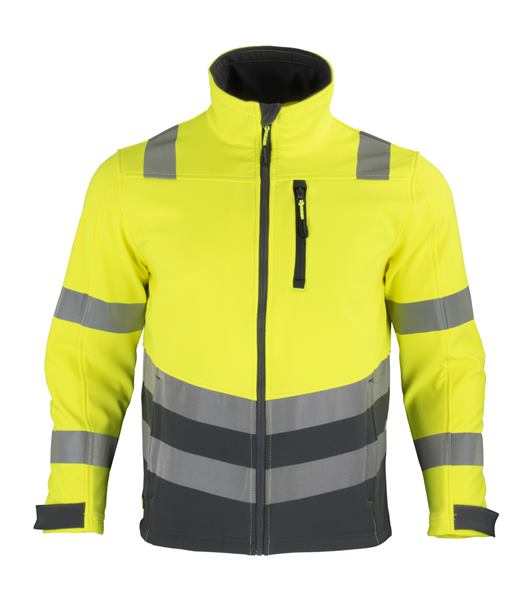 Chaqueta Softshell Alta Visibilidad Manga Larga Hombre